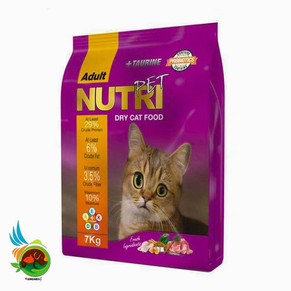 غذای خشک گربه بالغ نوتری Nutri Pet Adult Probiotics وزن ۱۰ کیلوگرم